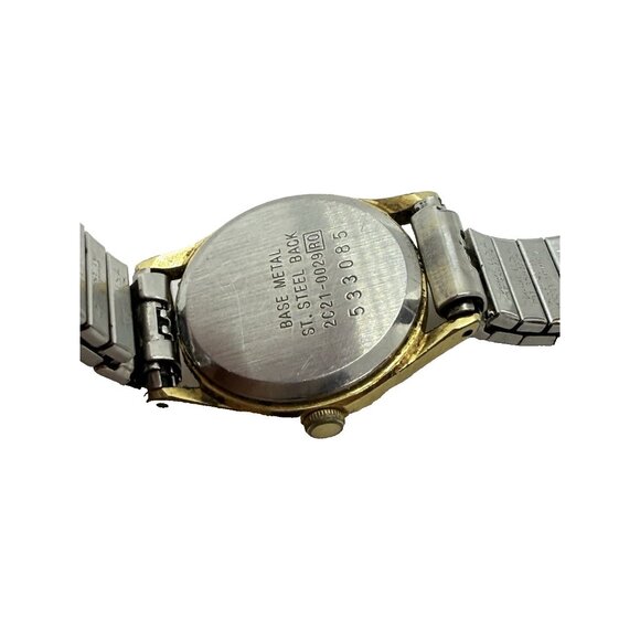 Vtg Seiko Quartz Womens Watch Gold Silver Two Tone Stretch Bracelet 2C21-0029 RO - Picture 2 of 6